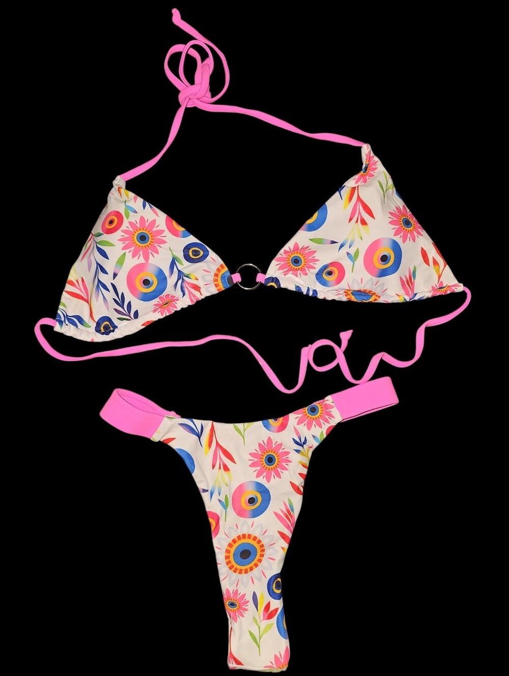 Nwt! 2-piece Thong Bikini Swimsuit Set